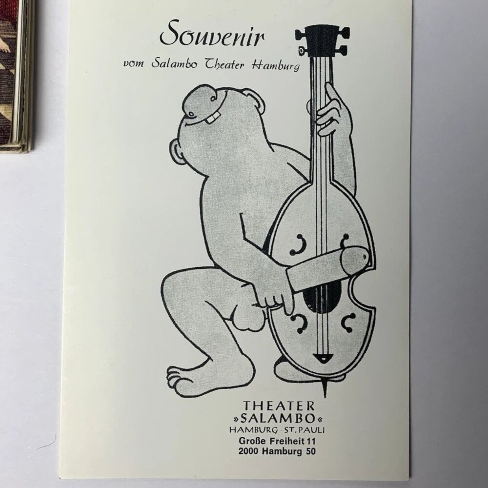 Souvenir von Salambo Theater Hamburg POSTCARD 1995 Reeperbahn St. Pauli Nude